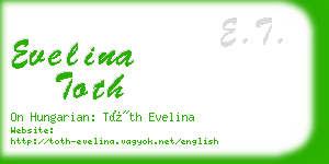 evelina toth business card